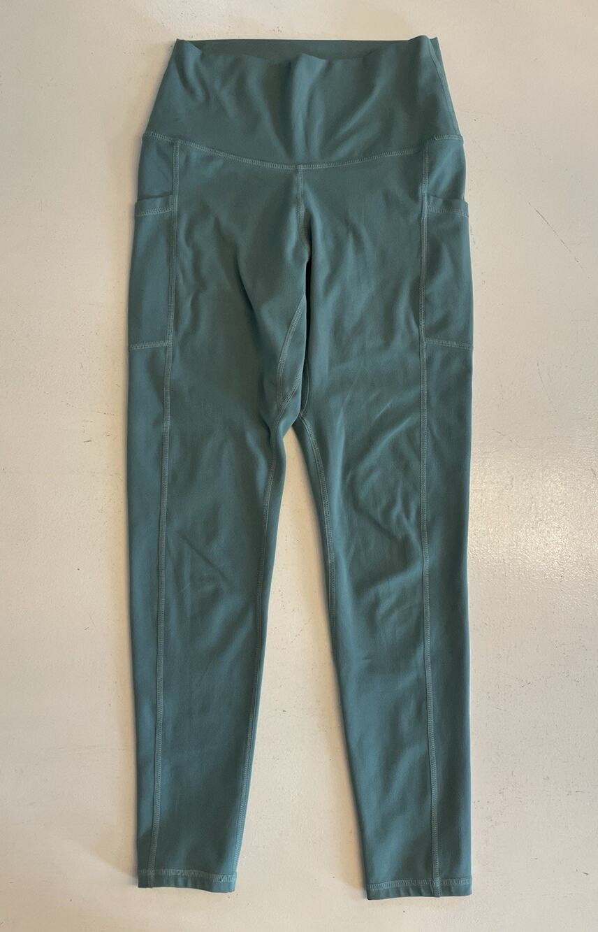 Colorfulkoala Mint Green Size S Women's High Waisted Leggings Pockets